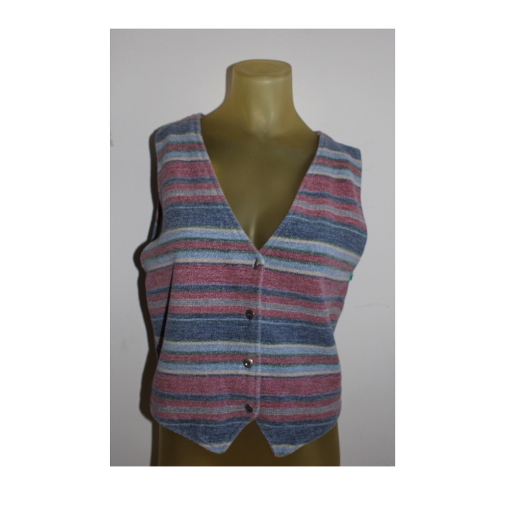 Vintage sriped button up vest